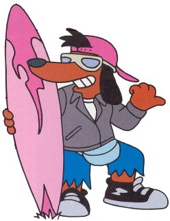 Poochie, the rockin' dog